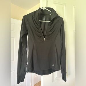 Adidas // athletic workout tri zip jacket